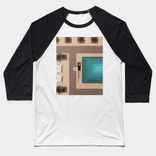 Girl near the swimming pool, Summer time Baseball T-Shirt